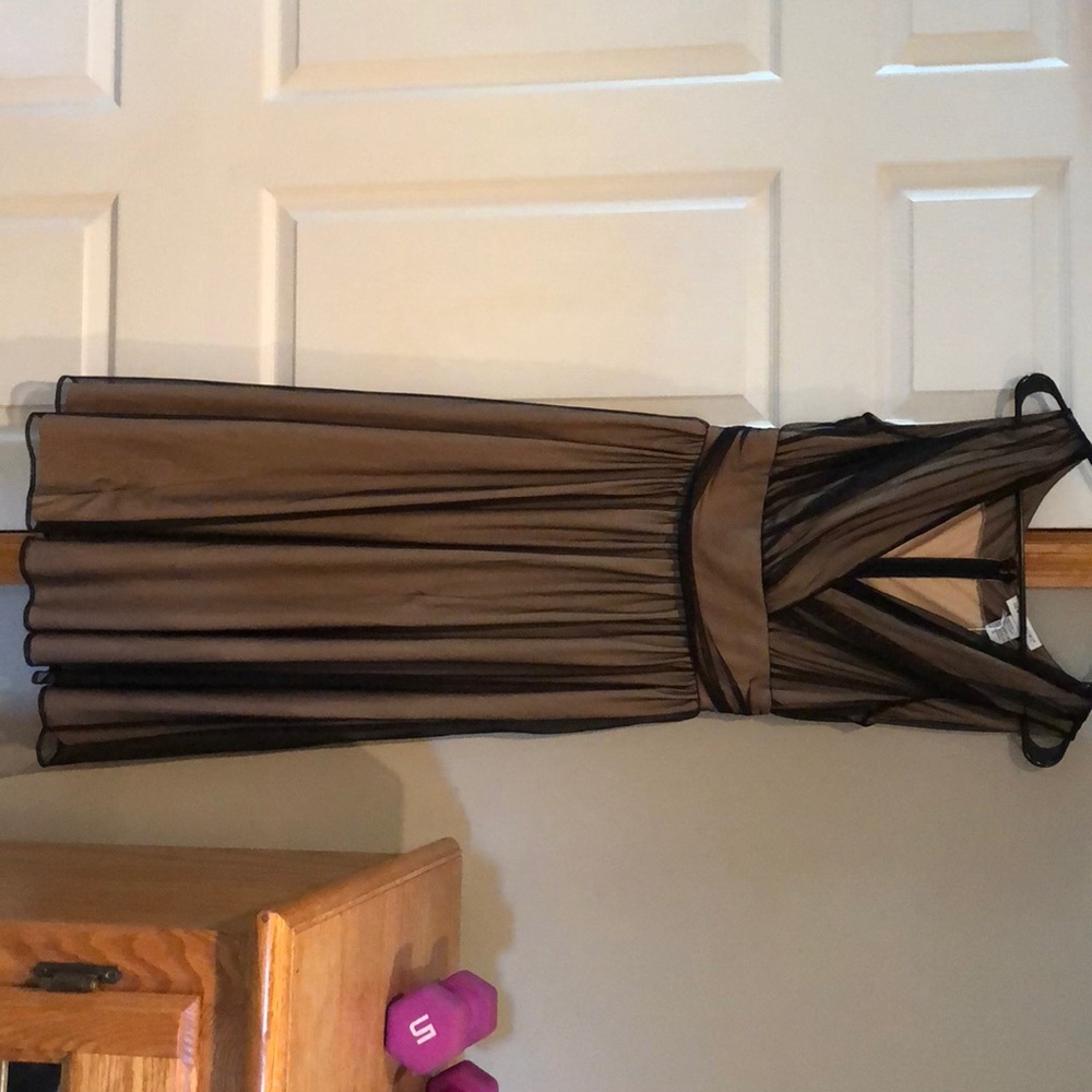 Black sheer dress with nude underlay